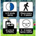 Pope 50mm Pop-Up Sprinkler - ABS Plastic - ½ Circle - Water Efficient - SuperSaverAU - view 2