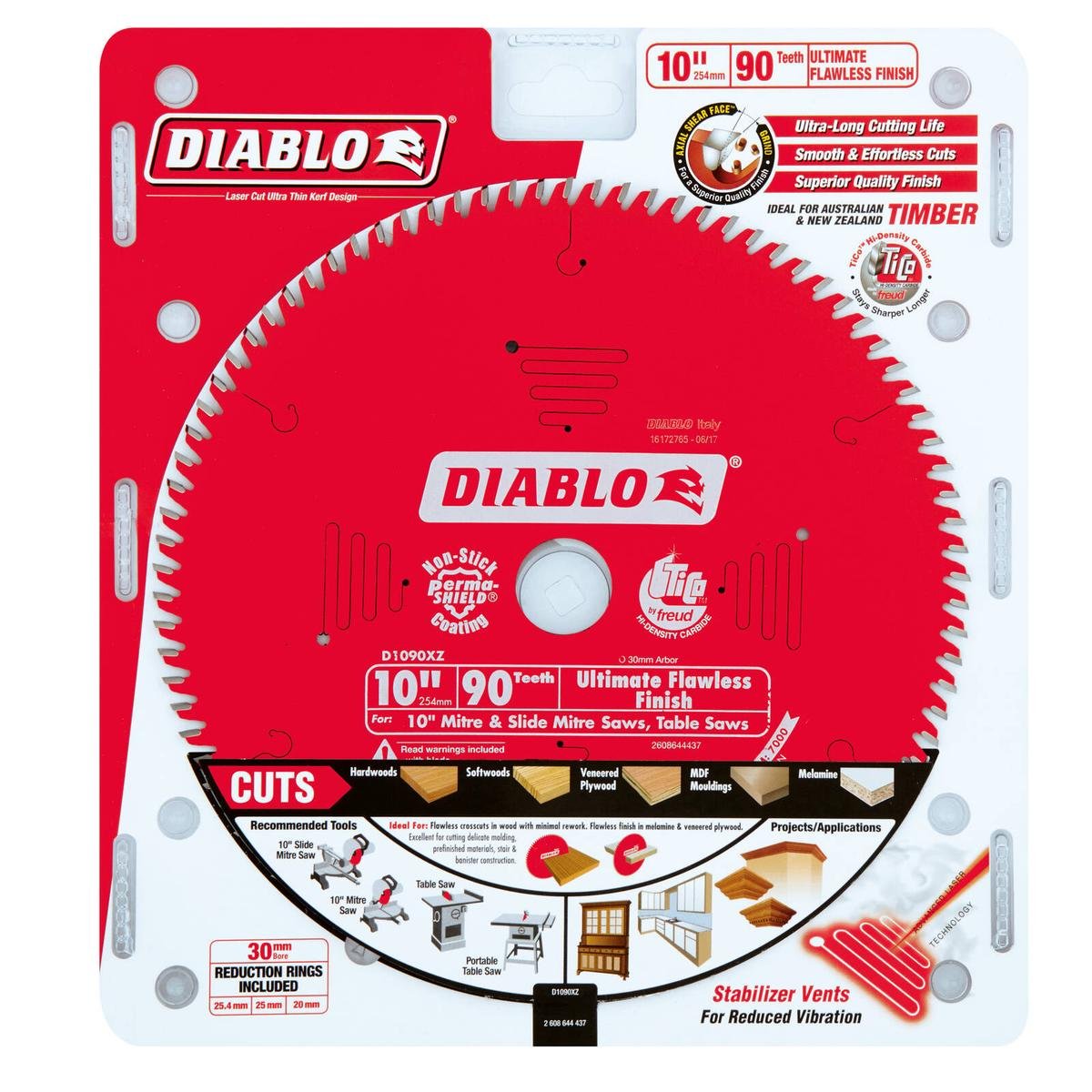 Diablo 254mm 90t Circular Saw Blade - Ultimate Flawless Finish - SuperSaverAU - view 1