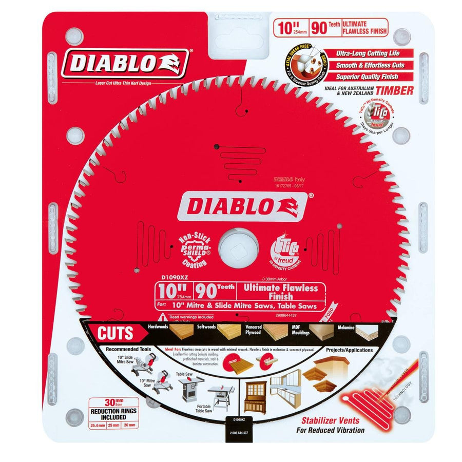 Diablo 254mm 90t Circular Saw Blade - Ultimate Flawless Finish - SuperSaverAU - view 1