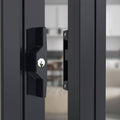 Rolltrak Black Powder-Coated Alloy Sliding Patio Door Keyed Lock Set