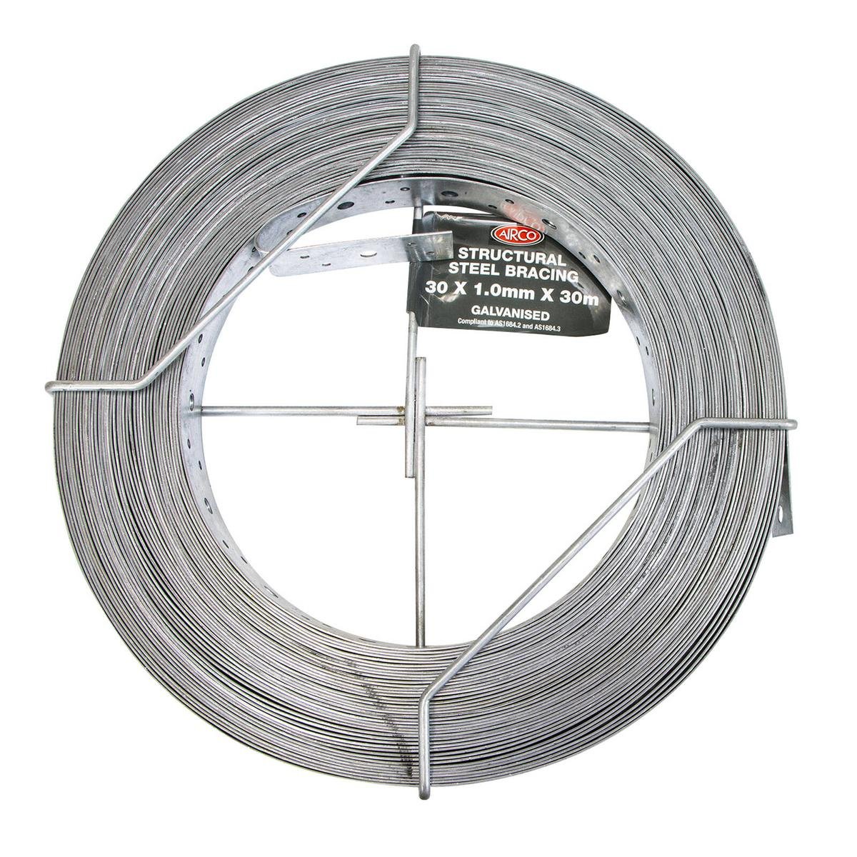 Airco Structural Galvanised Strapping 30mm x 1mm x 30m - Durable & Compliant - SuperSaverAU - view 1