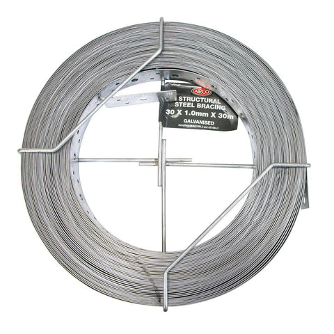 Airco Structural Galvanised Strapping 30mm x 1mm x 30m - Durable & Compliant - SuperSaverAU - view 1