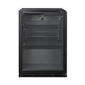 Husky 122L single door homebar drinks chiller - black, textured interior, chrome shelves - C1HHMBBKAU