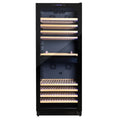LeCavist Cuvee Rothschild 303 Bottle Dual Zone Wine Fridge - Black - 9 Wooden Shelves - LCS300VN2Z1D