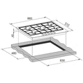 Trinity 90cm 5 Burner Gas Cooktop - Stainless Steel - Wok Burner - Cast Iron Trivets - TRG900SS