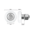 Rolltrak Convex Roller - 29mm - Acetal - Threaded Stud - 30kg Load - SuperSaverAU - view 2