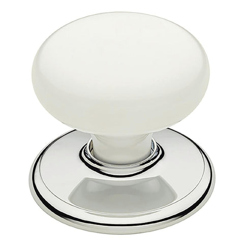 Gainsborough Classic Series White Passage Knobset - 90mm - Bright Chrome - Nonlocking Design - SuperSaverAU - view 1