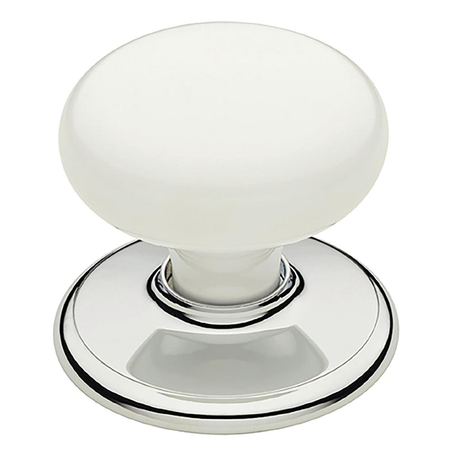 Gainsborough Classic Series White Passage Knobset - 90mm - Bright Chrome - Nonlocking Design - SuperSaverAU - view 1