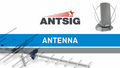 Antsig Indoor Digital TV Antenna - 14 x 26cm, UHF/VHF Rabbit Ear Style, Black AP538