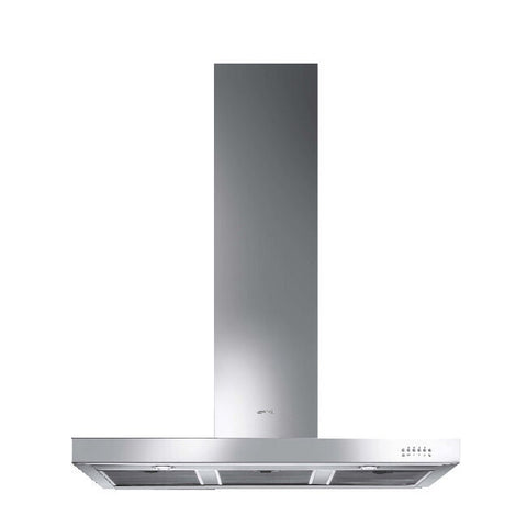 Smeg Classic Aesthetic Canopy Rangehood - Stainless Steel, 702m³/h, Boost, LED Lighting - KSE110XA