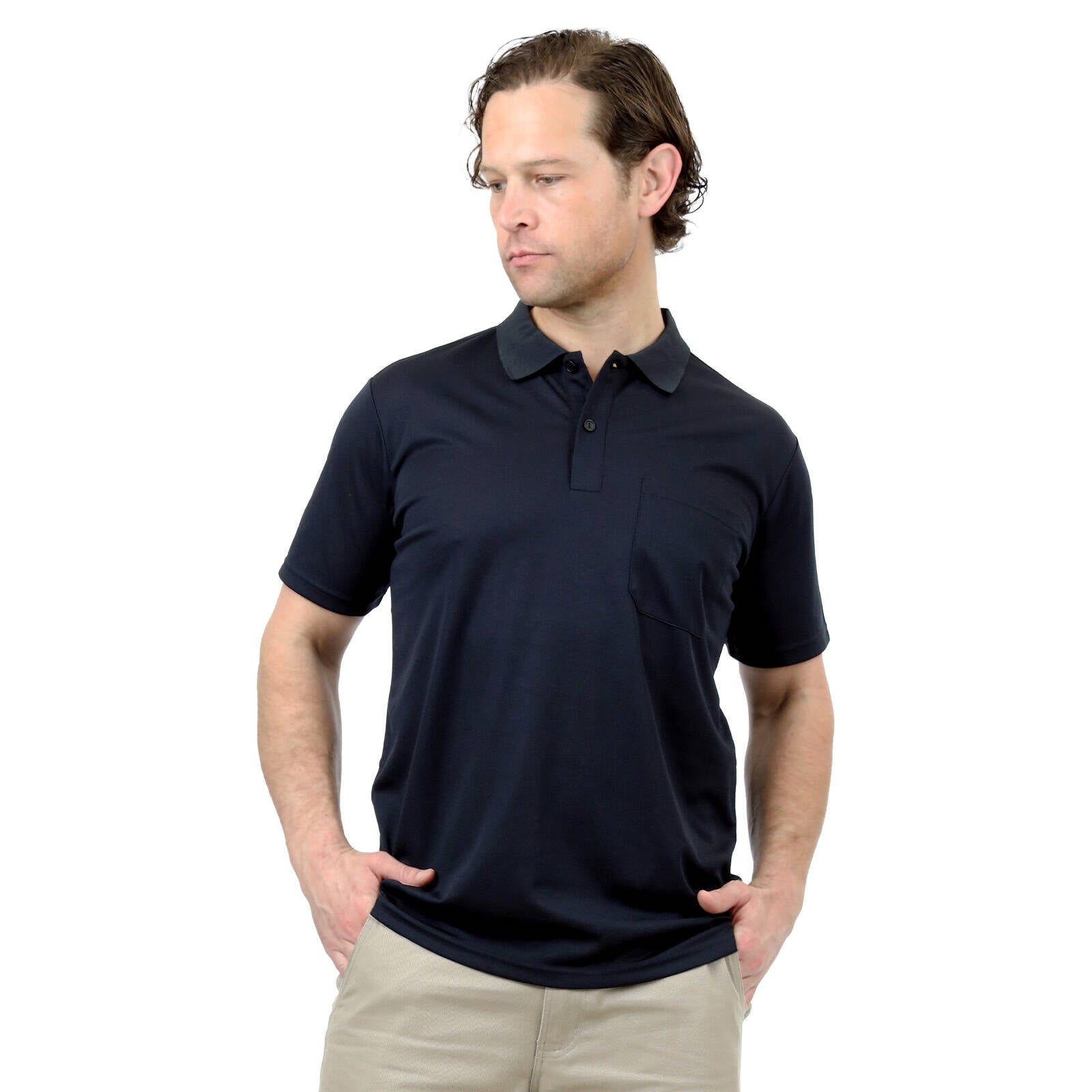 Craftright Black Short Sleeve Polo - Men's 100% Polyester, X-Large