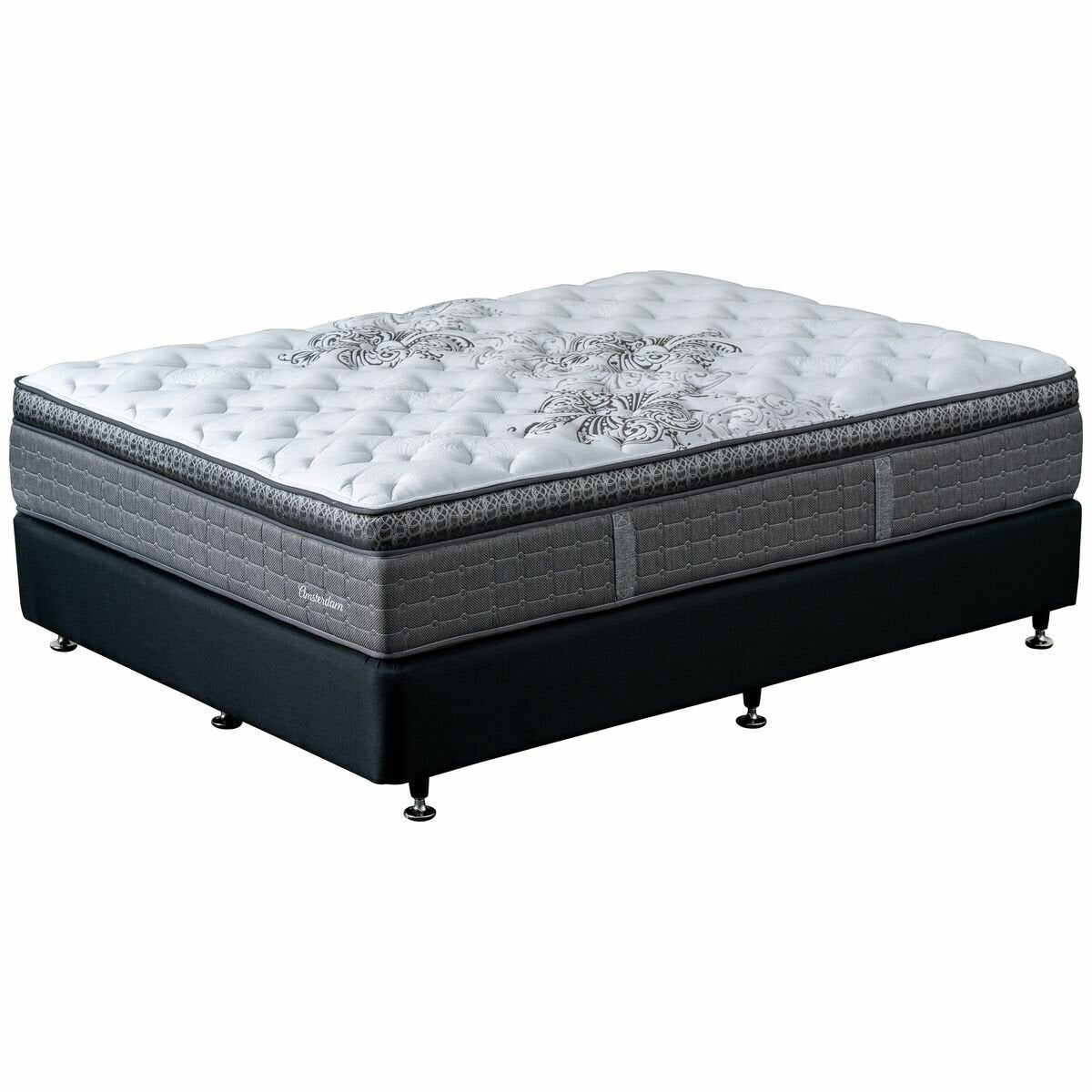 A.H. Beard Domino Amsterdam Medium Queen Mattress - Conforma Coil 5 Zone - Gel Memory Foam - DOAMSMMQUE