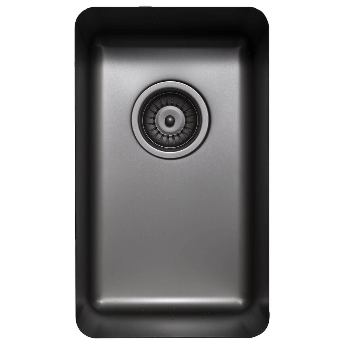 Titan Essentials 285mm Single Bowl Sink and Pull Out Gooseneck Mixer Tap Package - Gunmetal - TSGMPK282