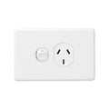 DETA X6 White Single Power Point - 10amp - Polycarbonate - Flush Design - SuperSaverAU - view 1