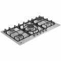Beko 90cm Stainless Steel Gas Cooktop - 5 Burners with Wok Burner, Cast-Iron Pan Supports - BCT90GX1