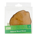 Crafted Round Natural Wood Slices - 8cm - 4 Pack - Ideal for Coasters & Wall Art - SuperSaverAU - view 1