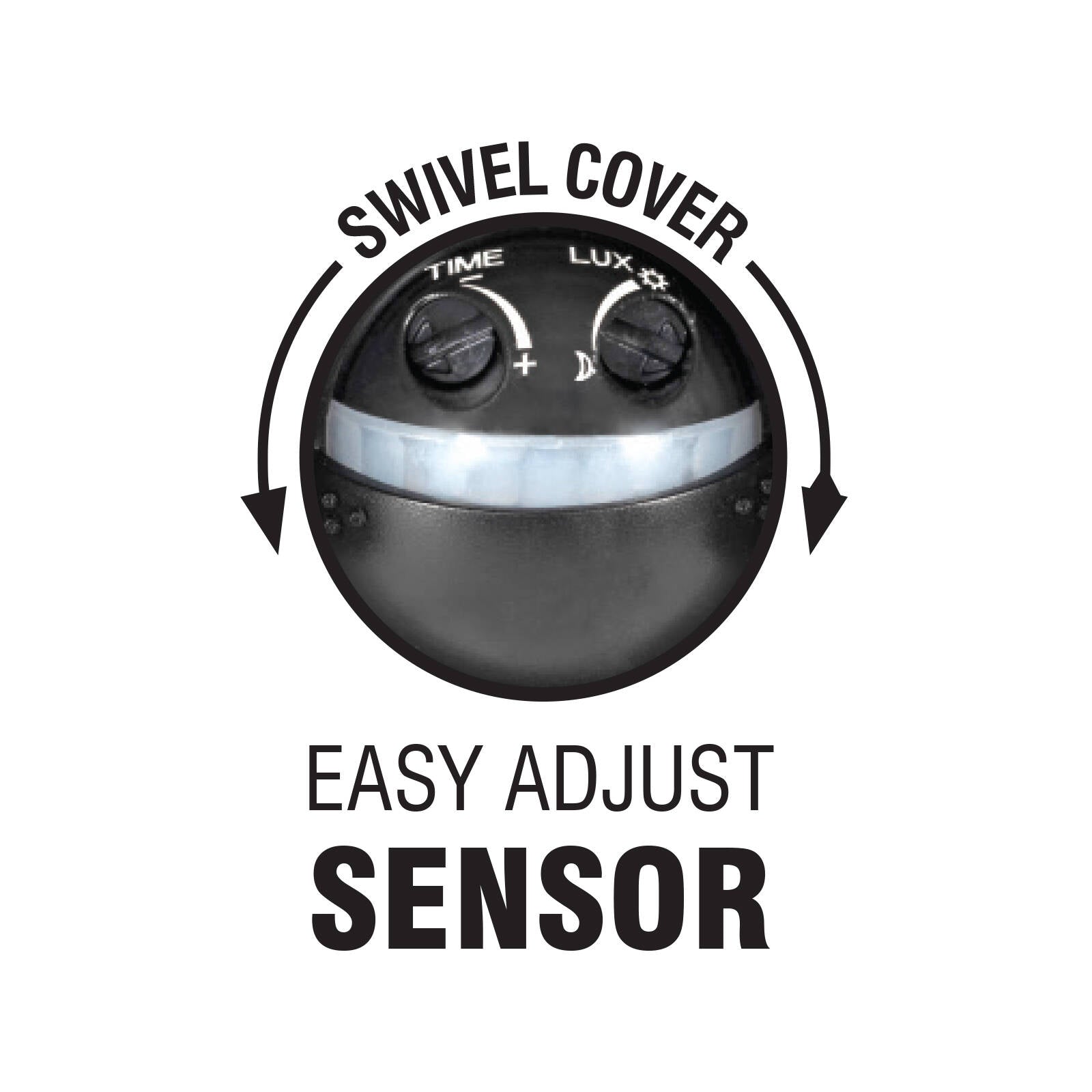 Brilliant 10W Barnet Black Slimline Oval Bunker Sensor Light Outdoor 21303/06