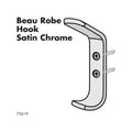 Adoored Double Satin Chrome Hook - 100mm Zinc Alloy - Timeless Design - SuperSaverAU - view 2