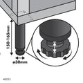 Adoored Table Leg - 30 x 150mm - Steel - Modern Design - SuperSaverAU - view 2