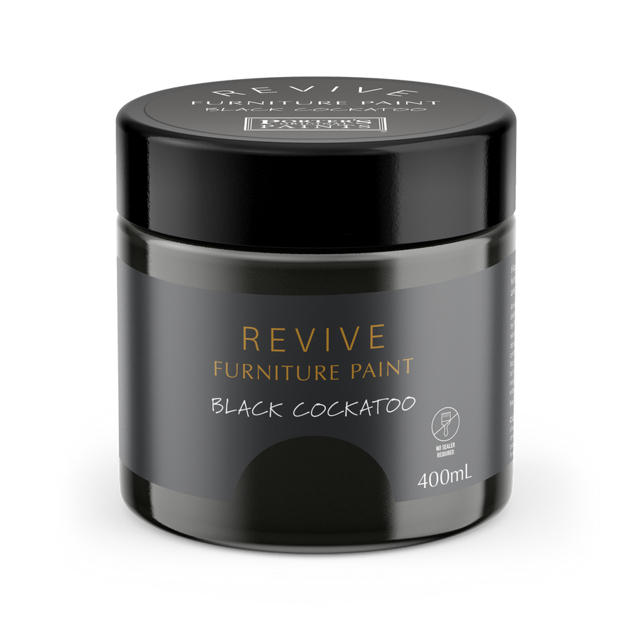 Porter S Paints Revive Furniture Paint 400ml - Black Cockatoo - Durable Finish - Self-Levelling - SuperSaverAU - view 1