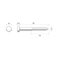 Zenith Hot Dip Galvanised Hex Head Coach Screws M10 x 90mm 25 Pack - SuperSaverAU - view 4