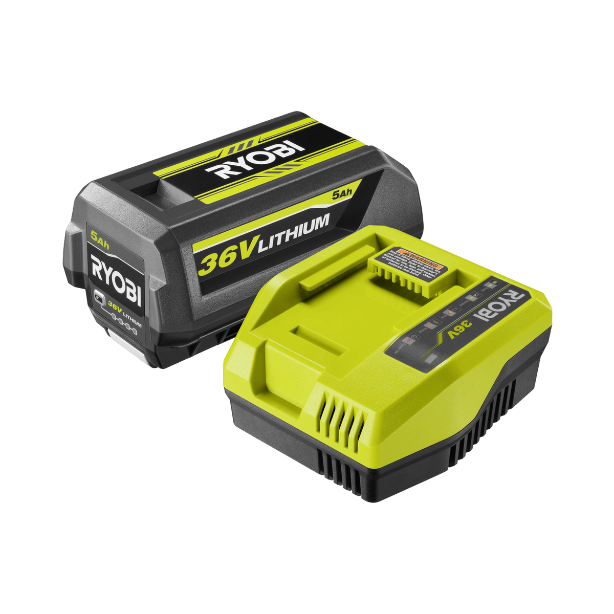 Ryobi 36V Battery and Fast Charger Kit - 5.0Ah - 36V 4A Fast Charging - SuperSaverAU - view 1