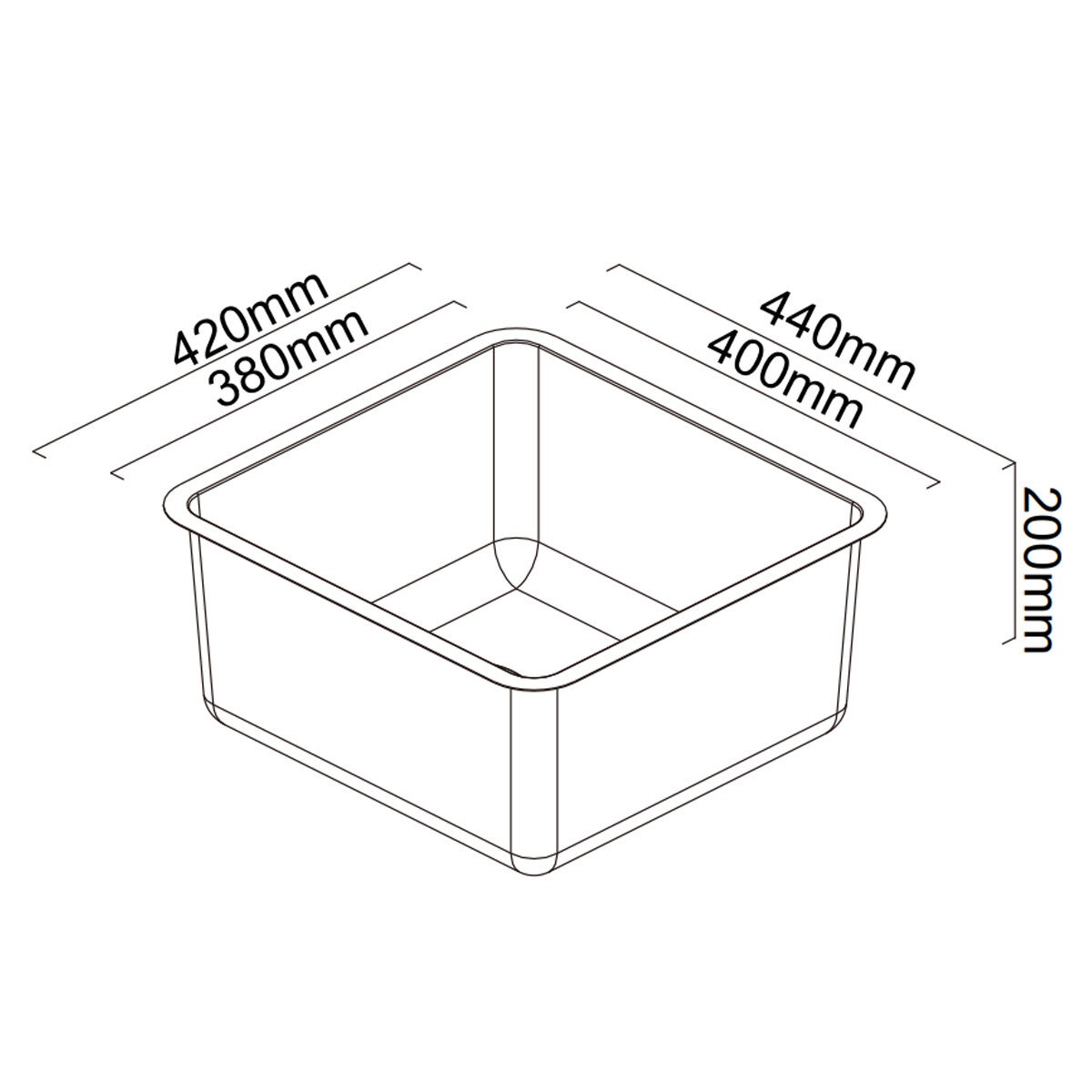 Abey Lago Single Bowl Undermount Sink - 30L, Stainless Steel, Removable Drain Tray - NL100