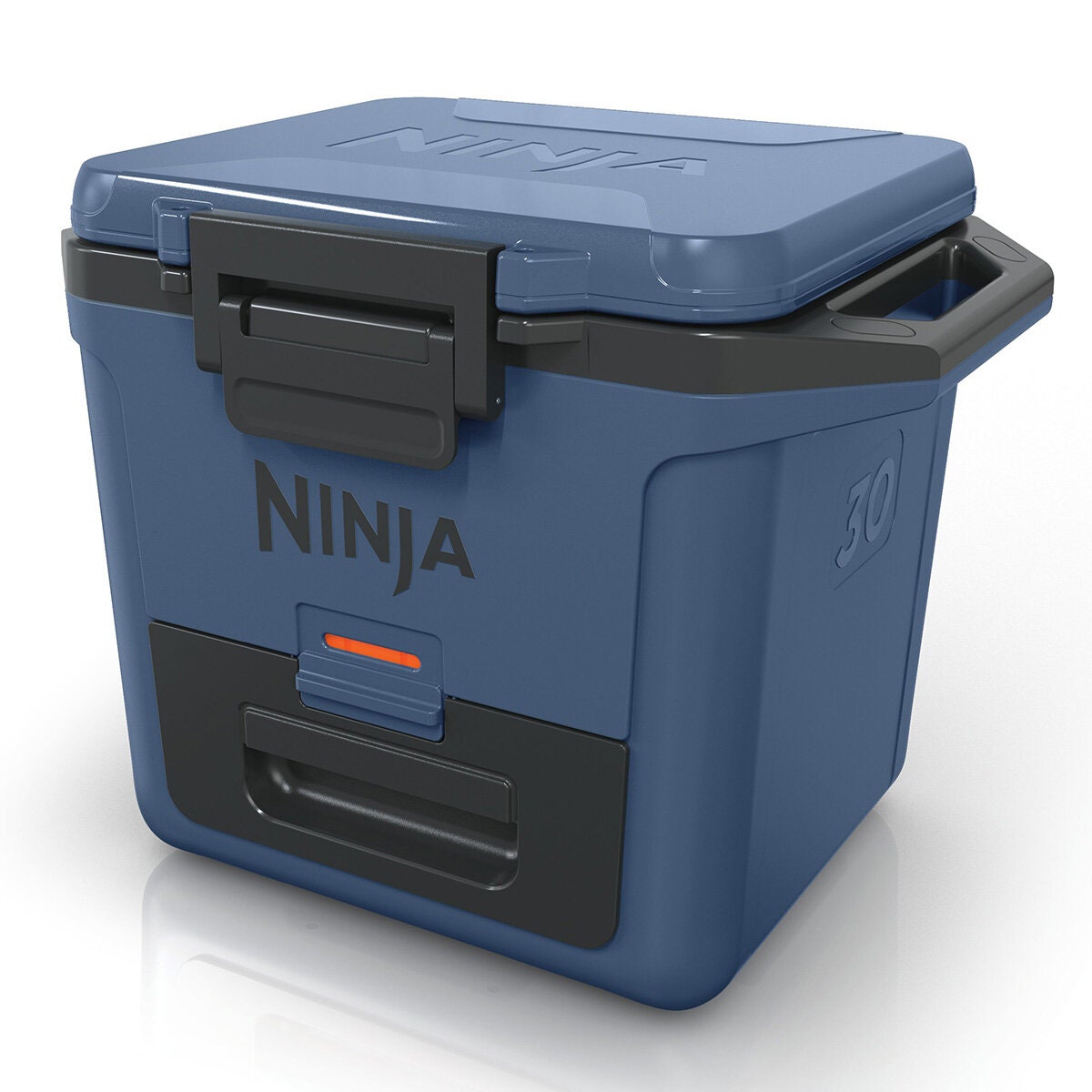 Ninja 28L FrostVault Hard Cooler with Dry Zone - Lakeshore Blue, Lockable Lid, Fits 48 Cans - FB131BL