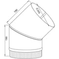 Scandia 45 Degree External Flue Bend Kit Stainless and Galvanised Steel Outdoor
