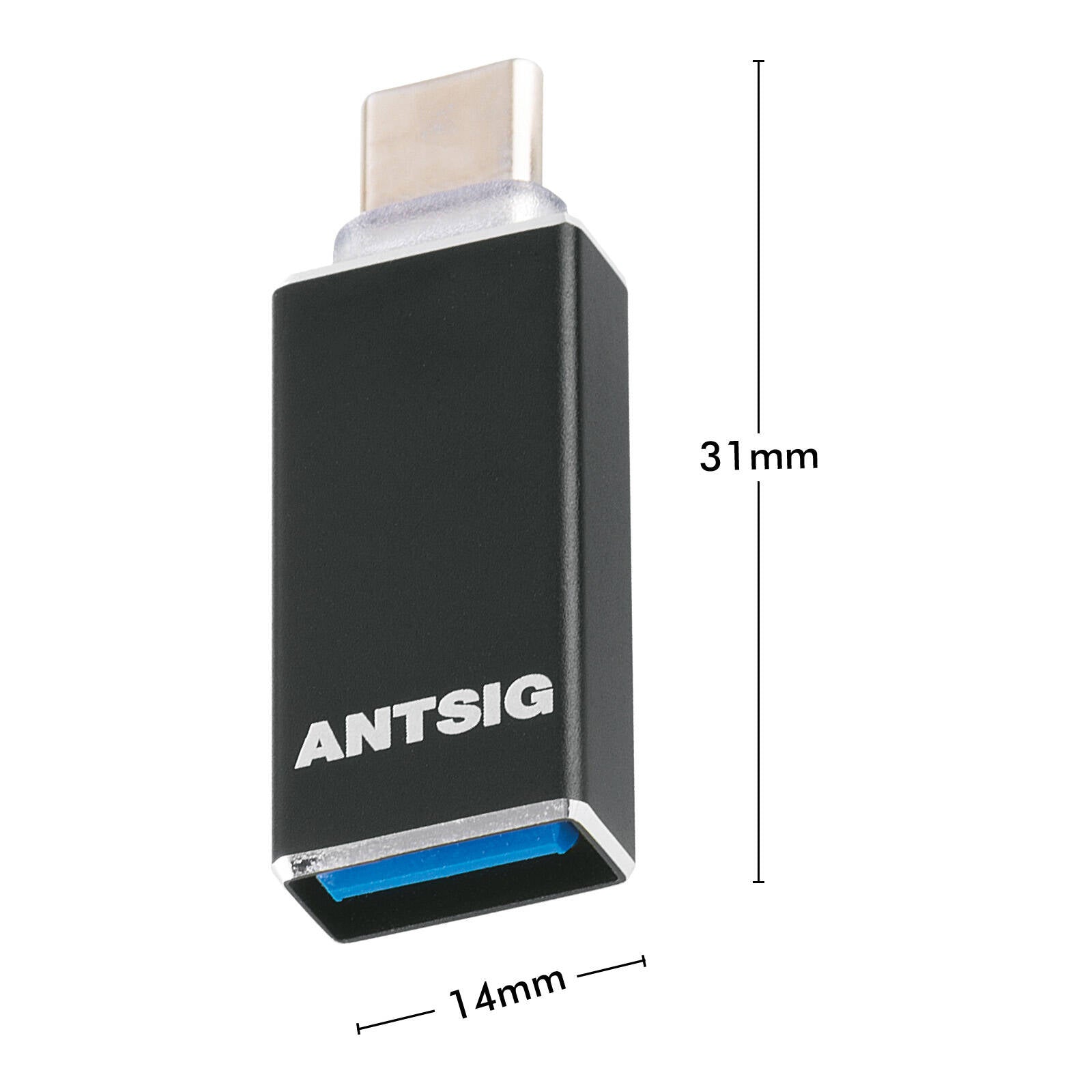 Antsig USB-C Plug to USB-A Socket Adaptor