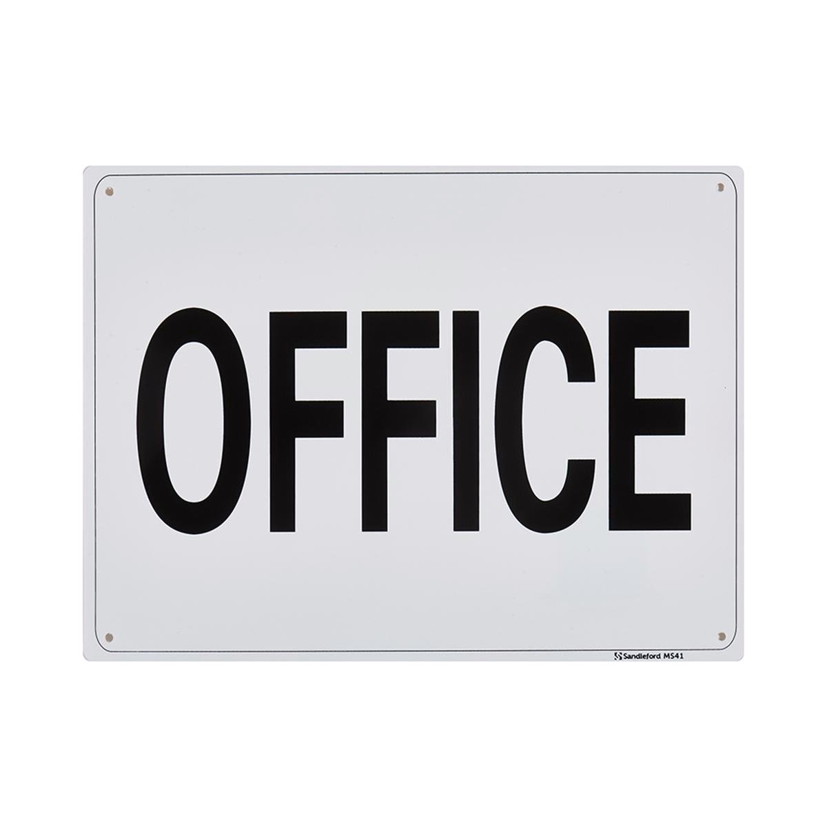 Sandleford Office Sign 300 x 225mm Polypropylene Durable Outdoor - SuperSaverAU - view 1