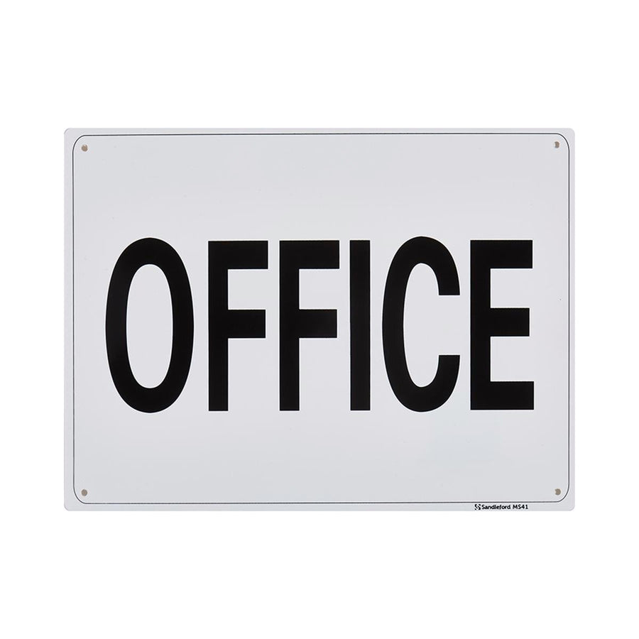 Sandleford Office Sign 300 x 225mm Polypropylene Durable Outdoor - SuperSaverAU - view 1