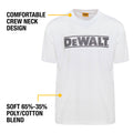 DEWALT Oxide White Crew Neck Shirt - Men's Size XXL, Cotton Polyester