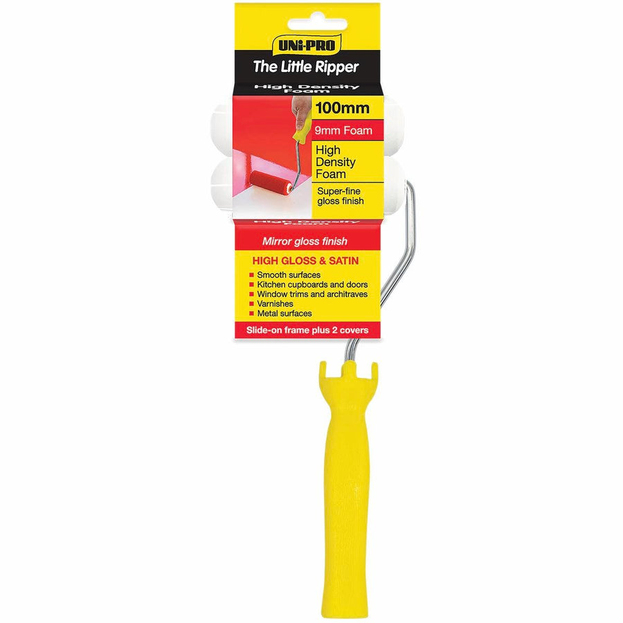 Uni Pro Mini Roller Set - 100mm x 9mm - High Density Foam - Smooth Surfaces - SuperSaverAU - view 1