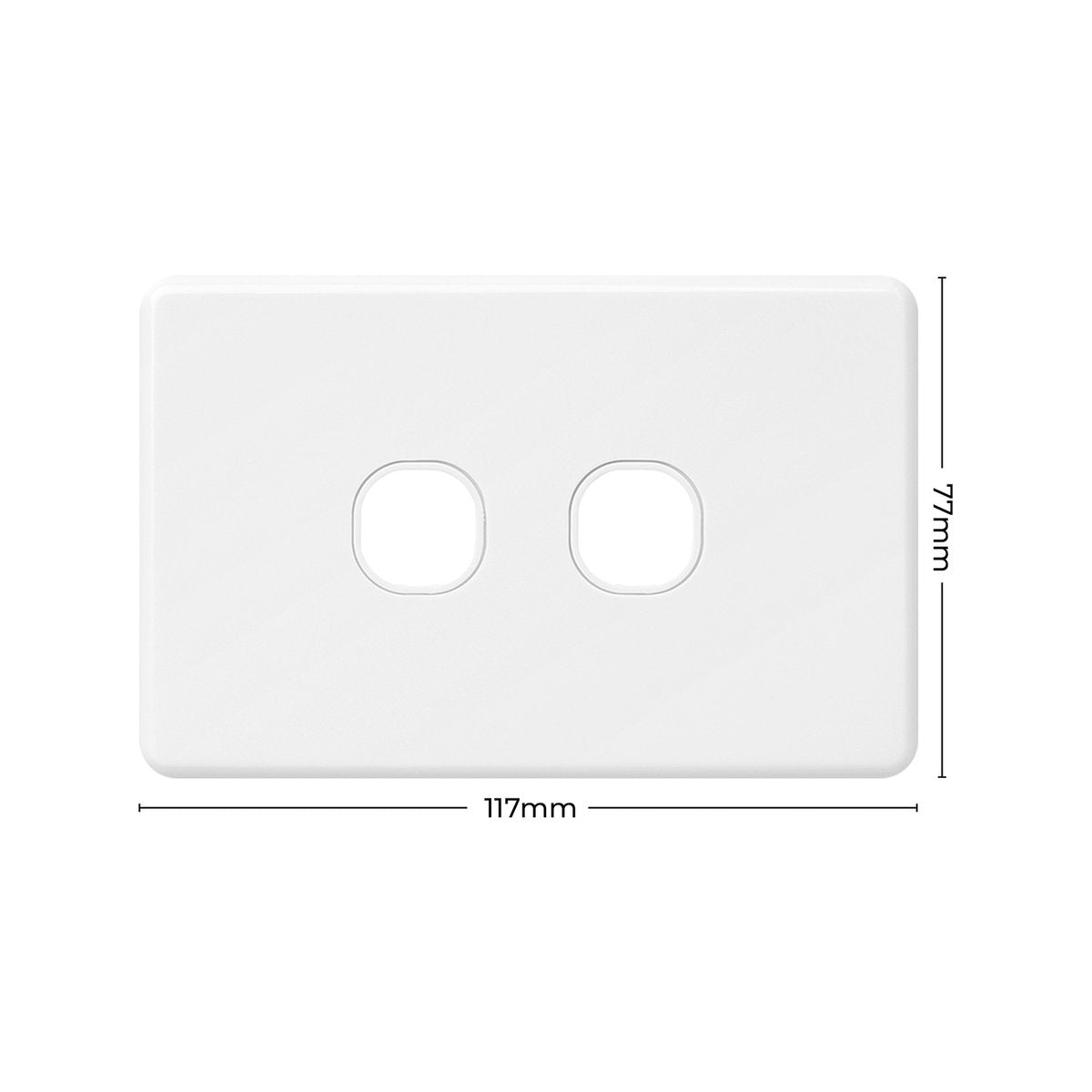 DETA X6 Two Gang Grid Plate - Polycarbonate - Modern Design - Easy Install - SuperSaverAU - view 3