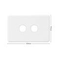 DETA X6 Two Gang Grid Plate White Polycarbonate Customisable