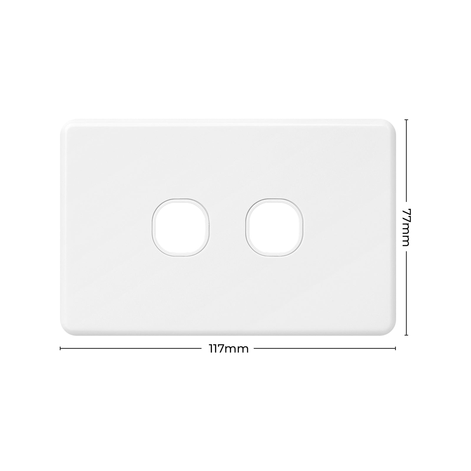 DETA X6 Two Gang Grid Plate White Polycarbonate Customisable