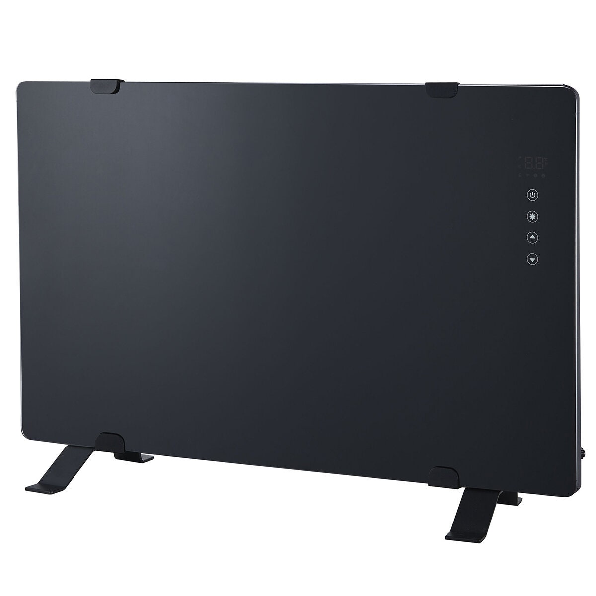 Rinnai 1500W Black Glass Electric Panel Heater - Wi-Fi Control, IP24 Rating, Remote Control - BEPH15DTWF