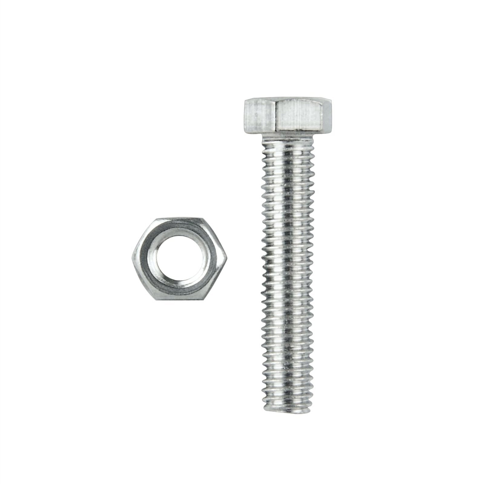 Pinnacle M8 x 50mm Stainless Steel Hex Bolt and Nut - 2 Pack
