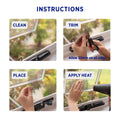 Permastik Flyscreen Repair Patches 3 Pack - 180 x 130mm - Black - Easy Install - SuperSaverAU - view 5
