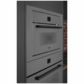 ILVE 45cm Grigio Lusso compact combi-steam oven - 35L, grey glass, 11 functions, meat probe - ILCS45GV