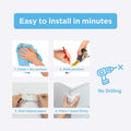 Perma Child Safety Adhesive Corner Drawer Locks - 2 Pack, Self-Locking White