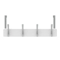 MODE 450 x 70 x 45mm White Over-Door Hanger with 4 Brushed Nickel Hooks