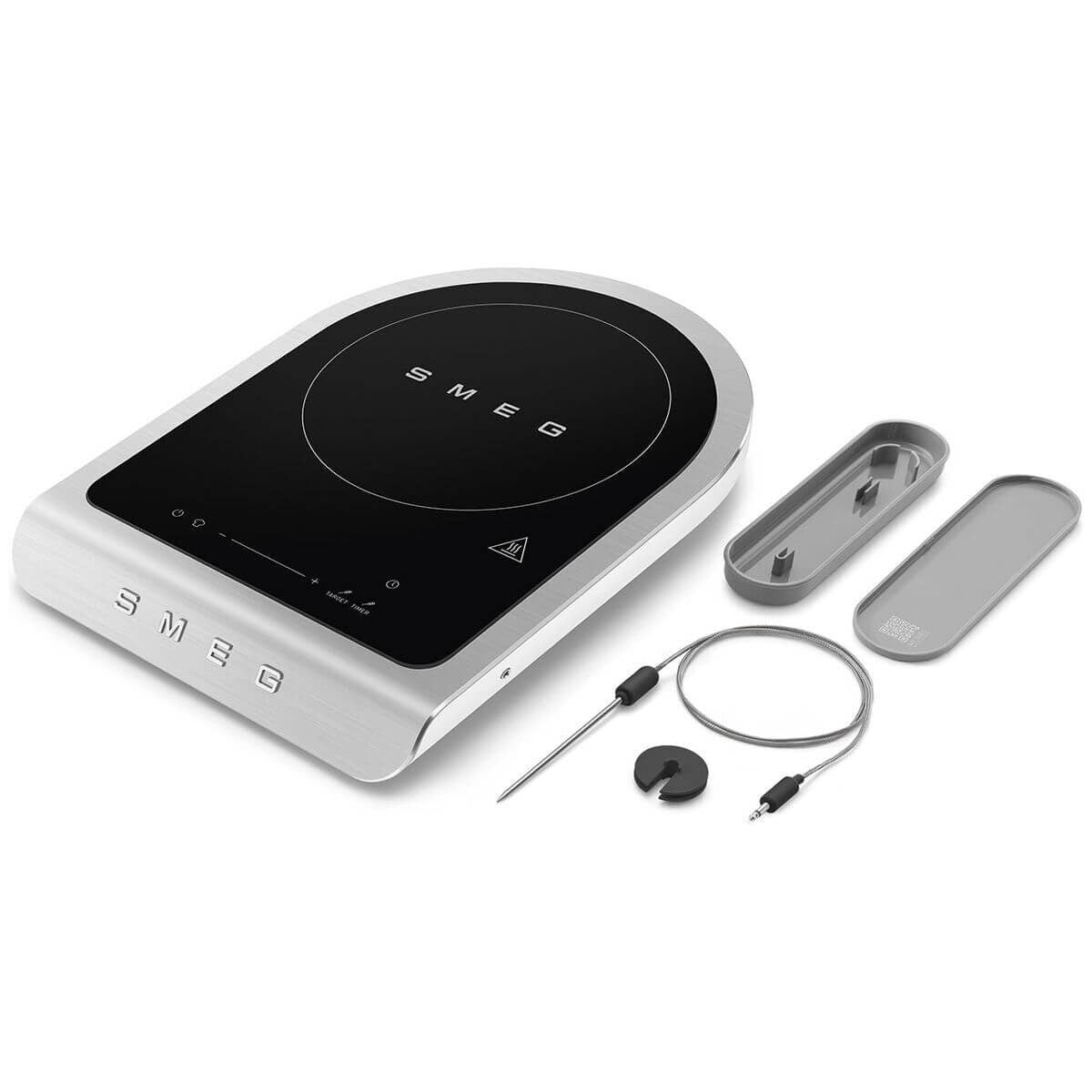 Smeg Portable Induction Hob - Matte White, Temperature Probe, Boost Function - PIC01WHMAU