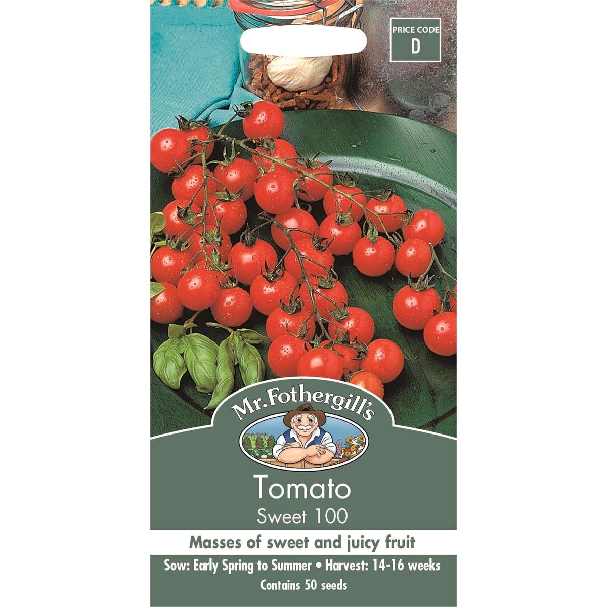 Mr Fothergill Sweet 100 Tomato Seeds - 75mm - Juicy - Vitamin C Rich - SuperSaverAU - view 1