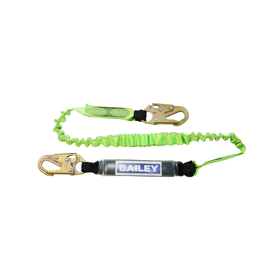 Bailey Fall Protection Energy Absorbing Lanyard - 1.4m to 2.0m - Hi-Vis - Safety and Flexibility - SuperSaverAU - view 1