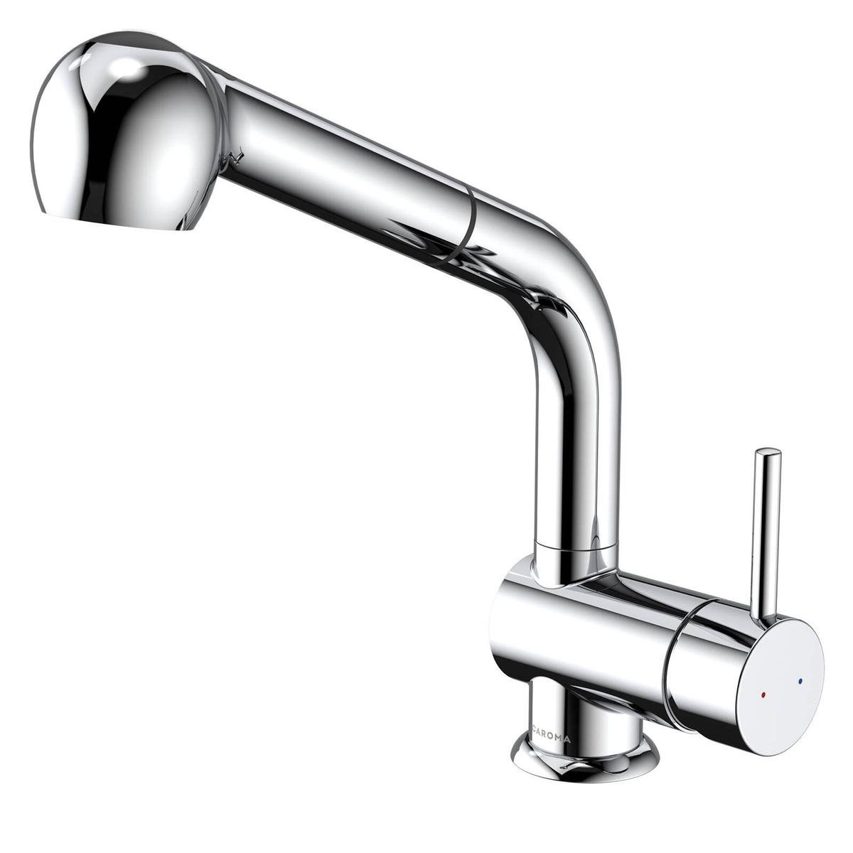 Caroma Cardinal II Sink Mixer - Lead Free Brass - 87mm x 287mm x 209mm - Polished Chrome - Retractable Hose - Two Spray Options - SuperSaverAU - view 1