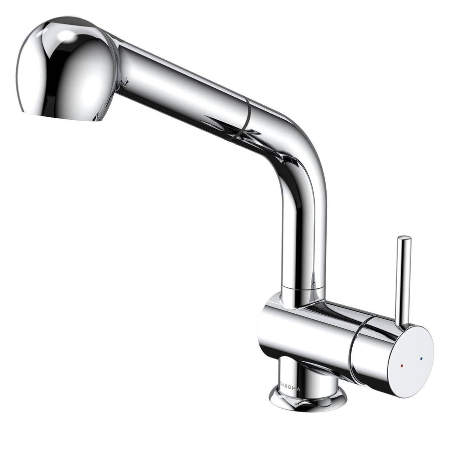 Caroma Cardinal II Sink Mixer - Lead Free Brass - 87mm x 287mm x 209mm - Polished Chrome - Retractable Hose - Two Spray Options - SuperSaverAU - view 1