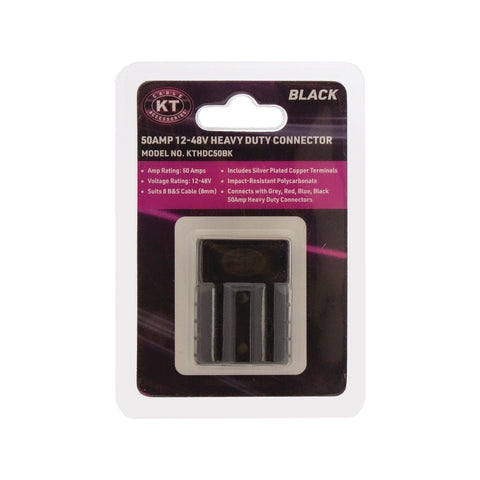 Kt Solar HD Connector 50A - Heavy-Duty Black - 95mm x 135mm - Durable - SuperSaverAU - view 1
