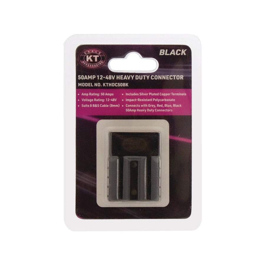 Kt Solar HD Connector 50A - Heavy-Duty Black - 95mm x 135mm - Durable - SuperSaverAU - view 1